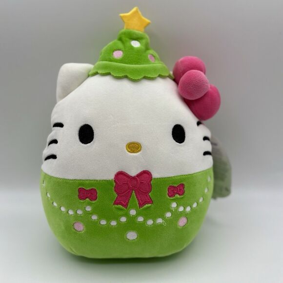 NEW Squishmallows 8” Hello Kitty And Friends Christmas Tree Plush Sanrio - Picture 1 of 5